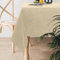 Tischläufer Frühling Modern, Tischläufer Abwaschbar, Tischläufer Leinenoptik, Tischläufer Wasserabweisend, Tischläufer für Esszimmer Party Urlaub Dekoration (Beige Creme, 110 x 110 cm)