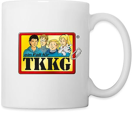 Spreadshirt TKKG Logo Ein Fall Für TKKG Tasse, One size, Weiß