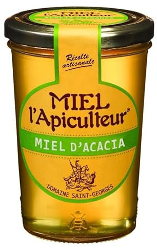 MIEL ACACIA DE FRANCE LIQUIDE POT VERRE 500G, MIEL L'APICULTEUR, LOT DE 2