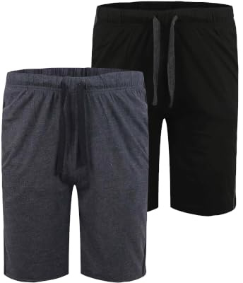D555 Duke Mens Ryan Big Tall 2 Pack Jersey Shorts - Black/Charcoal