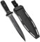ODENWOLF W Catcher - Großes Jagdmesser aus D2-Stahl - Großes Feststehendes Messer mit Scheide - Einschneidiges Schwert mit TPE-Griff - Full Tang Survival Messer für Outdoor Aktivitäten