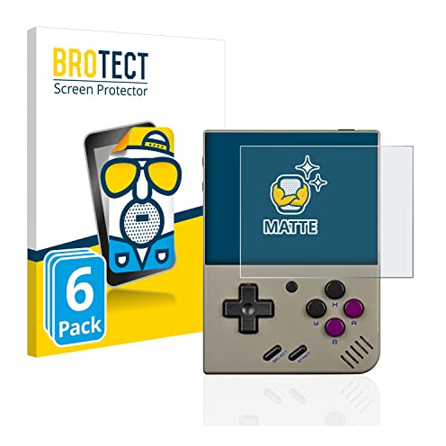 BROTECT Entspiegelungs-Schutzfolie für Miyoo Mini Plus (6 Stück) Matte Displayschutz-Folie, Anti-Reflex, Anti-Fingerprint