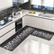 BWBIKE Juego de Alfombras de Cocina 2 Piezas Antideslizantes para Cocina, Comedor, Piso, Hogar, Oficina, Fregadero, Lavandería, 40 x 60 cm + 40 x 120 cm,X9