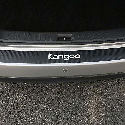 JYMLOV Protector de Parachoques Trasero de Coche para REN-Ault Kangoo, Tira Protectora de Umbral de Puerta de Maletero Fibra Carbono Sticker Accesorios,Black