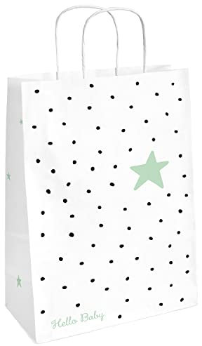 Amscan 8 Sachets Cadeaux Hello Baby Papier 23,4 x 16,2 cm