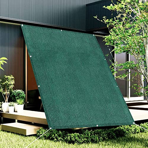 Toile Ombrage 2 x 9.5 m HDPE Respirant Perméable à l’Eau Brise Vue pour Balcon Kit de Fixation sans perçage pour Extérieur Jardin Terrass Balcon, Vert