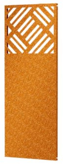 ELEO Sichtschutz Cortenstahl Amato rostoptik mit Streifen-Muster teilflächig - 160x90 cm Sichtschutzzaun aus Metall für Privatsphäre im Garten rostig Edelrost - Gartenzaun stabil für Balkon, Terrasse