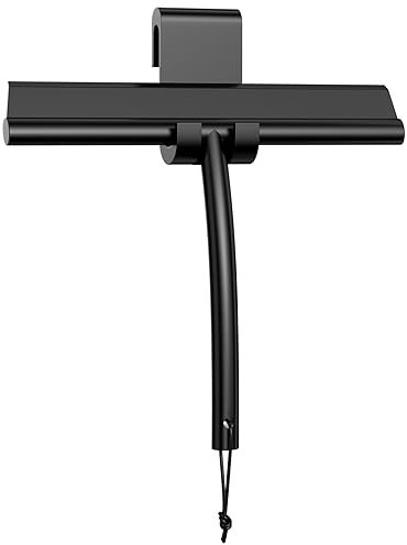 Magrimaxio rasqueta limpiacristales Ducha, escobilla de Goma, Silicona limpiaparabrisas, raspador con núcleo de Acero Inoxidable, con Gancho y Acollador, sin taladrar, para Azulejos, Espejo, Ventana
