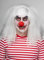 Horrorclown Perücke weiß - Kostüm-Zubehör Karneval, Halloween & Motto-Party