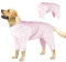 Lelepet Einteiler für Hunde, Schutzanzug zur Erholung, Hundebody Nach Op, Medical Pet Shirt für Kleine Mittelgroße Große Hunde, Hund Wundschutzanzug Schlafanzug, Hund Halskrause Alternative, Rosa 3XL