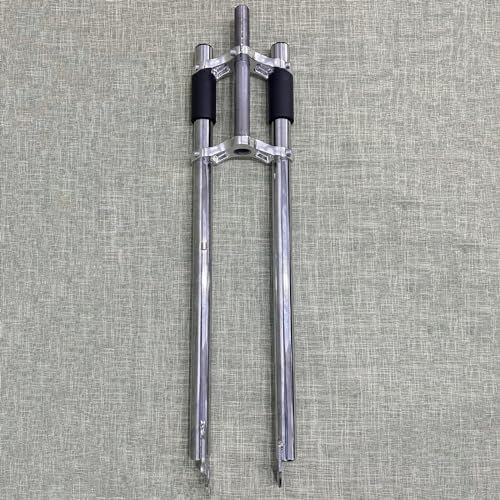 CDHPOWER Forcella per bicicletta da 66 cm, filettata, tripla forcella, non ammortizzata, con doppia spalla, adatta per pneumatici grassi da 26 x 3,5, motorizzata a gas