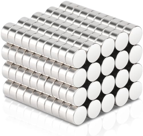 200 Stücke Kleine Magnete Stark,4x2mm Neodym Magnete Extra Stark Mini Magnete Stark Magnete Klein Rund,Magnete für Magnettafel,Magnete für Pinnwand, Kühlschrank,Handwerk Whiteboard,Magnettafel