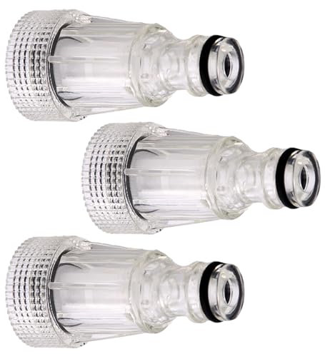IUSOT 3 Pcs Plastic Pressure Washer Inlet Filter Water Filter 3/4 Garden Hose for Garden Connectors for Connector, Garden Home Connectors, Hose Adapter