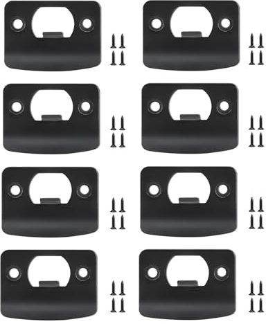 8 Pcs Door Strike Plate, Strike Plates for Exterior Doors, Strike Plate, Door Lock Plate, Stainless Steel Deadbolt Covers