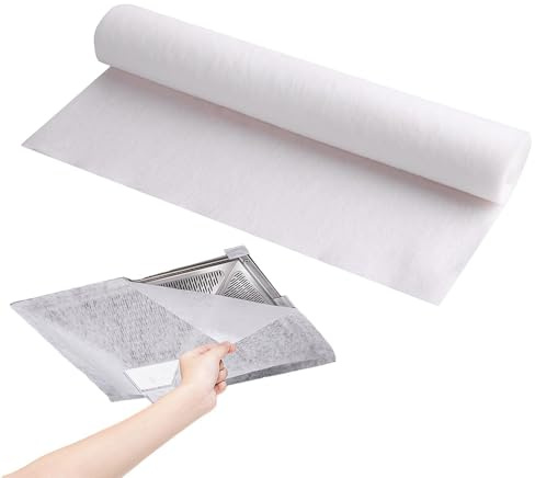 Unive-rsal Dunstabzugshauben-Fettfilter, 5 m/10 m, Sm-oke-Proof Dunstabzugshauben-Filterpapier, zuschneidbar, für Küchenabzugshaube, Filterpapier für Küche