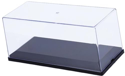Folpus Klare Acryl-Vitrine für 1/32-Fahrzeuge, Modelltisch, schlanke, tragbare, staubdichte Schutzvitrine für Sammlerpuppen