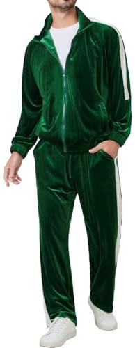 Ragelion Mens Tracksuit 2 Piece Velour Sweatsuit for Men Casual Full Zip Jogging Suit Jacket Pants Set