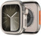 ZZDZZ Metallo 2 in 1 Cover per Apple Watch Series 7 Series 8 Series 9 45mm Con Coperchio Posteriore, Custodia Rigida Cornice Cover Protettiva per Apple Watch 45mm (Titanio)
