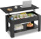 WLIVE 98cm Lift Up Coffee Table with Storage & Hidden Compartment - MDF Top, Solid Wood Legs, Quiet Lift Mechanism, Quick Assembly for Living Room, Embossed Black