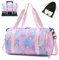 Tokeya Sporttasche Mädchen, Einhorn Reisetasche Kinder Wasserdicht Schwimmtasche mit Schuhfach und Nassfach Kleine Handtasche Damen Travel Gym Bag für Schwimmen Fitness Schule Reisen, Rosa