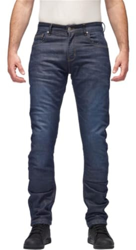 Modeka Bratt soft wash blue Motorradjeans CE AAA Cordura CoolMax 5-Pocket mit Flying Bats Protektoren, 38/32 | Denim