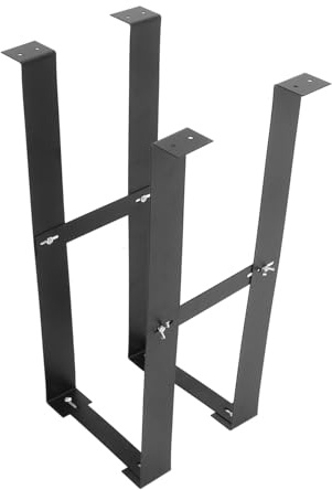 HIAKDOFT Computer Tower Halterung aus Kohlenstoffstahl Schwarz Starke Tragfähigkeit Bruchsicher Praktische Halterung für Desktop Tower unter Schreibtisch