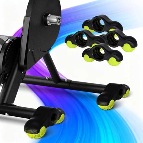 4 Wippfüße für Wahoo Kickr Core Rollentrainer inkl. 8 Tennisbälle | 4 Stück Rocker Plate Feet, Tragbarer Wippplatten-Fahrradtrainer