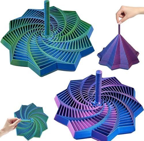 Fractal 3D Fidget Star Twin Pack – 3D Spielzeug mit Expandierbarem Hexagonal-Design, Tangle Fidget Toy & Fidget Toys für Angstlösung & Fokus