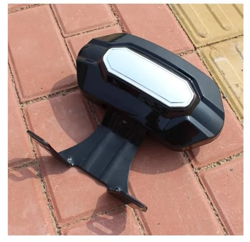 Motorrad Hintere Rückenlehne Universal Motorrad Fahrer Rückenlehne Rest Pad Passagier Sitzkissen Motorrad Teile Zubehör Rückenlehne Sissy Bar(Black)