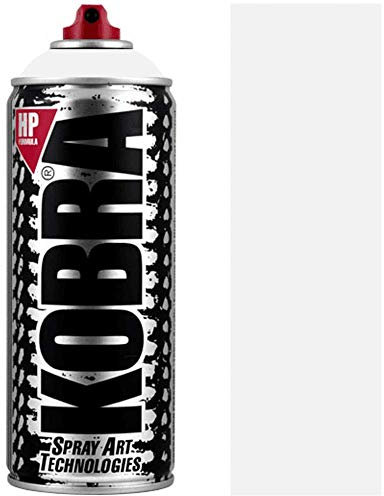 KOBRA HP High Pressure Spray Paint 400ml Can – Professional Grade 100% Acrylic Formula with Matte Finish for Graffiti, Street Art, Crafts & Multi-Surface Use (3000 Light Grey)