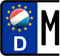 3 x Kennzeichen-Aufkleber Ball LUXEMBURG Flagge KFZ Motorrad FanShirts4u