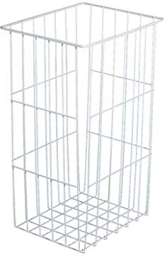 Gedotec Wäschekorb weiss Gitterkorb Wäsche-Korb mit Einhänge-Funktion | Wäschesammler stapelbar | BxTxH 400 x 500 x 450 mm | Metall RAL 9010 weiß pulverbeschichtet | 1 Stück - Korb zum Einhängen
