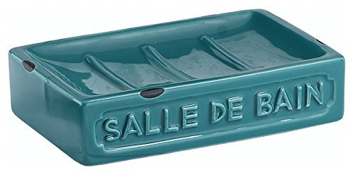 Gedy Vivienne Porte-Savon, céramique, Bleu, Taille Unique