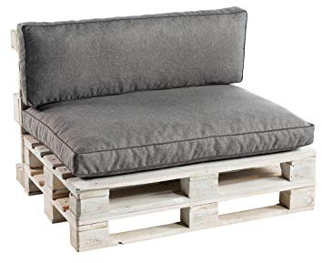 Gutekissen® Palettenkissen aus Schaumstoff PWK (Sitzkissen 120x80, Grau)
