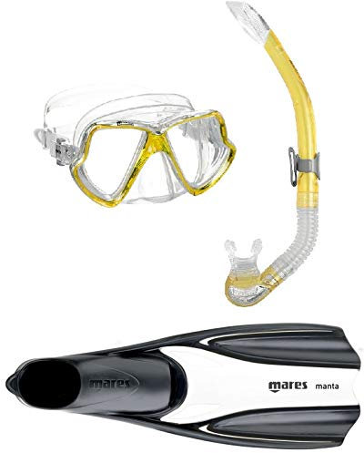 Mares Wahoo + Manta Schnorchelset (gelb-weiß, 46/47)