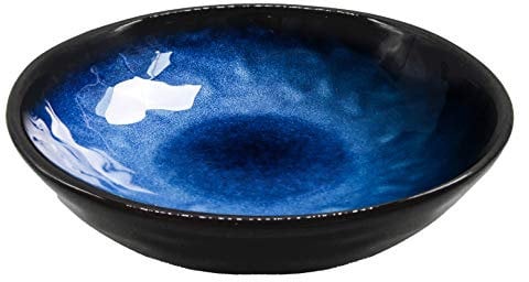Large Salad Bowls, Ceramic Ramen Bowl, 20.3 cm Porcelain Fruit Serving Bowls Blue Series, 8 inch Soup/Fruit/Noodle Bowls, Dinnerware for Any Soup Meal