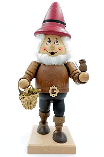 Kuhnert - Original Erzgebirgische Holzkunst Räuchermann Räucherfigur Wichtel 35cm - Holzsammler