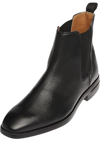 Eleganti stivali da uomo in pelle Chelsea in marrone/nero, plantare in memory foam, ammortizzazione ottimale, stivali da uomo, stivaletti da uomo, taglie 40-46, Nero , 41 EU