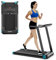 COSTWAY Laufband, zusammenklappbar, mit App-Steuerung, 12 voreingestellte Programme, LED-Bildschirm und Gerätehalter, Bluetooth, Geschwindigkeit 1-12 km/h, Tragkraft 90 kg (blau)