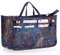 IGNPION Bedruckte Einlage Handtasche Geldbörse Organizer 13 Taschen Erweiterbare Liner Bag Pouch Reißverschluss Taschenorganizer Wickeltasche Einsatz mit Griff (Purpurblaue Blume)