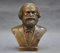 NEFSO China Folk Brass Bronze Made Colossus Leader Karl Marx Head Art Statue