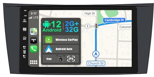 JOYX Android 12 Autoradio Passt für Mercedes-Benz E-Class W211 | CLS W219 | W463 - Kabellos Carplay Android Auto - Rückfahrkamera KOSTENLOS - 2G+32G - IPS 9 Zoll 2 Din - Unterstützen DAB SWC 4G WiFi