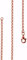 Lijoh Erbskette rose vergoldet 925 Silber Damen Kette 2,2 mm Rosegold Halskette Silberkette Rolo-Kette Länge 60 cm LJ1012-460