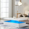 Quinton High Gloss Coffee Table In White With LED Lights