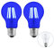 Caldarax 2er Pack E27 Blau LED Glühbirnen 6W, Ersatz für 60W Glühlampe, 600 Lumen, A60, Klare Filament LED-Lampen, Farbige Glühbirne, für Hochzeit Halloween Weihnachten Party Bar