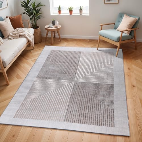 Livabliss Aitana Tetouan Geometric Rug, Kitchen – 120x170 cm, Beige & Ivory | Kitchen