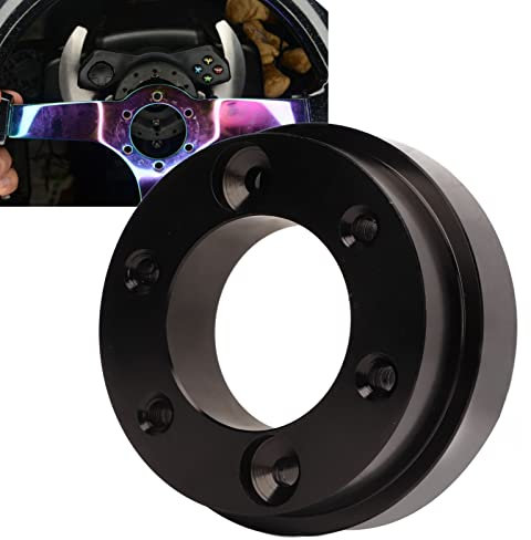 70mm Steering Wheel Adapter Plate Aluminium Alloy 6 Hole Steering Wheel Hub Adaptor for G25 G27 G29 G920 Compatible With13 14in Steering Wheel