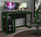 Home Detail Computer Gaming Desks for Gaming, Gaming Desk for PC, Playstation, Xbox, Gaming Accessories, with Gaming PC Tower Storage, Available in Black with Red, Blue or Grey (Black + Green), 120cm