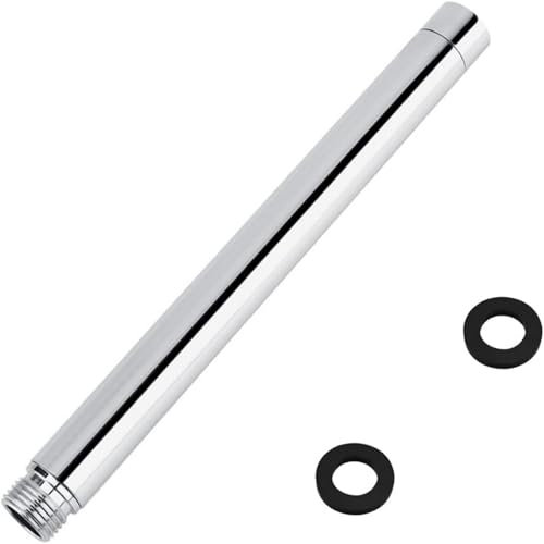 XiXiYang 8 Inch Stainless Steel Shower Extension Tube Handheld Shower Pipe Head Extender Shower Head Extension Arm for Most Style Bathrooms Arm Tube Extender for Bathroom Accessory