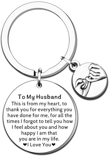 TTOVEN Husband Gifts Husband Keyring Valentines Day Gifts Husband Birthday Gifts